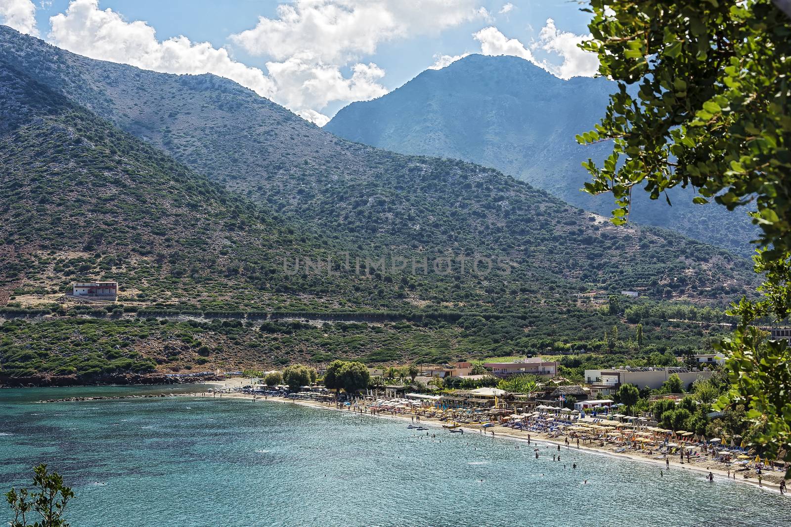 Seascape. Livadi Beach in the mountain village of Bali on the island of Crete (Greece)