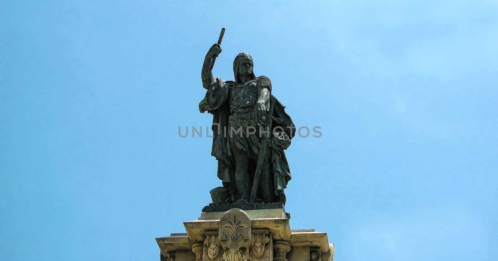 Spain, Tarragona - 06/06/2014: Monument to the Aragonese Admiral Ruggiero di Lauria                         