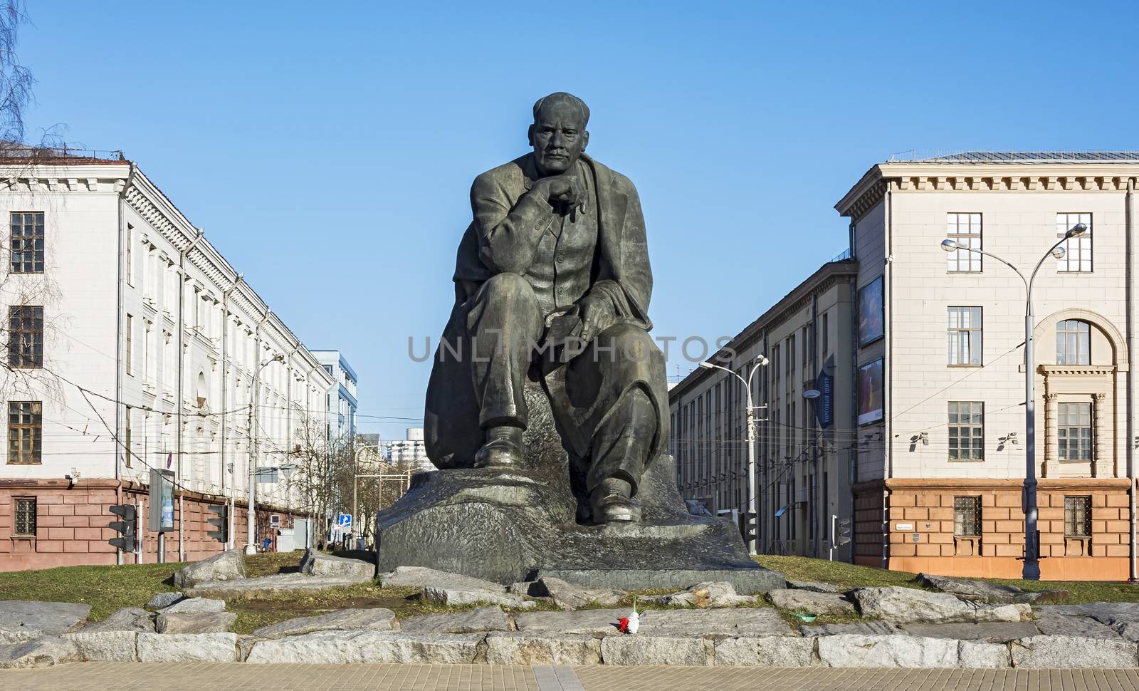 Monument to the Belarusian writer Yakub Kolos in Minsk (Belarus) by Grommik
