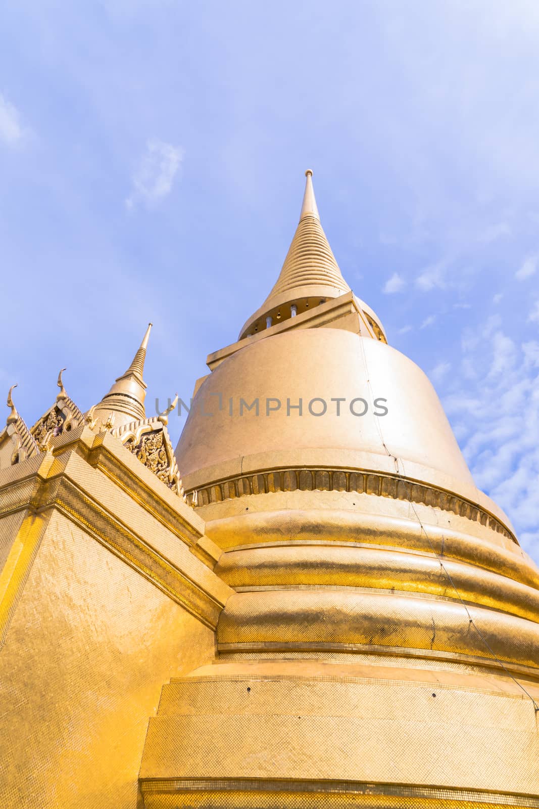 The Temple of the Emerald Buddha or  Wat Phra Kaew is famous place for tourists