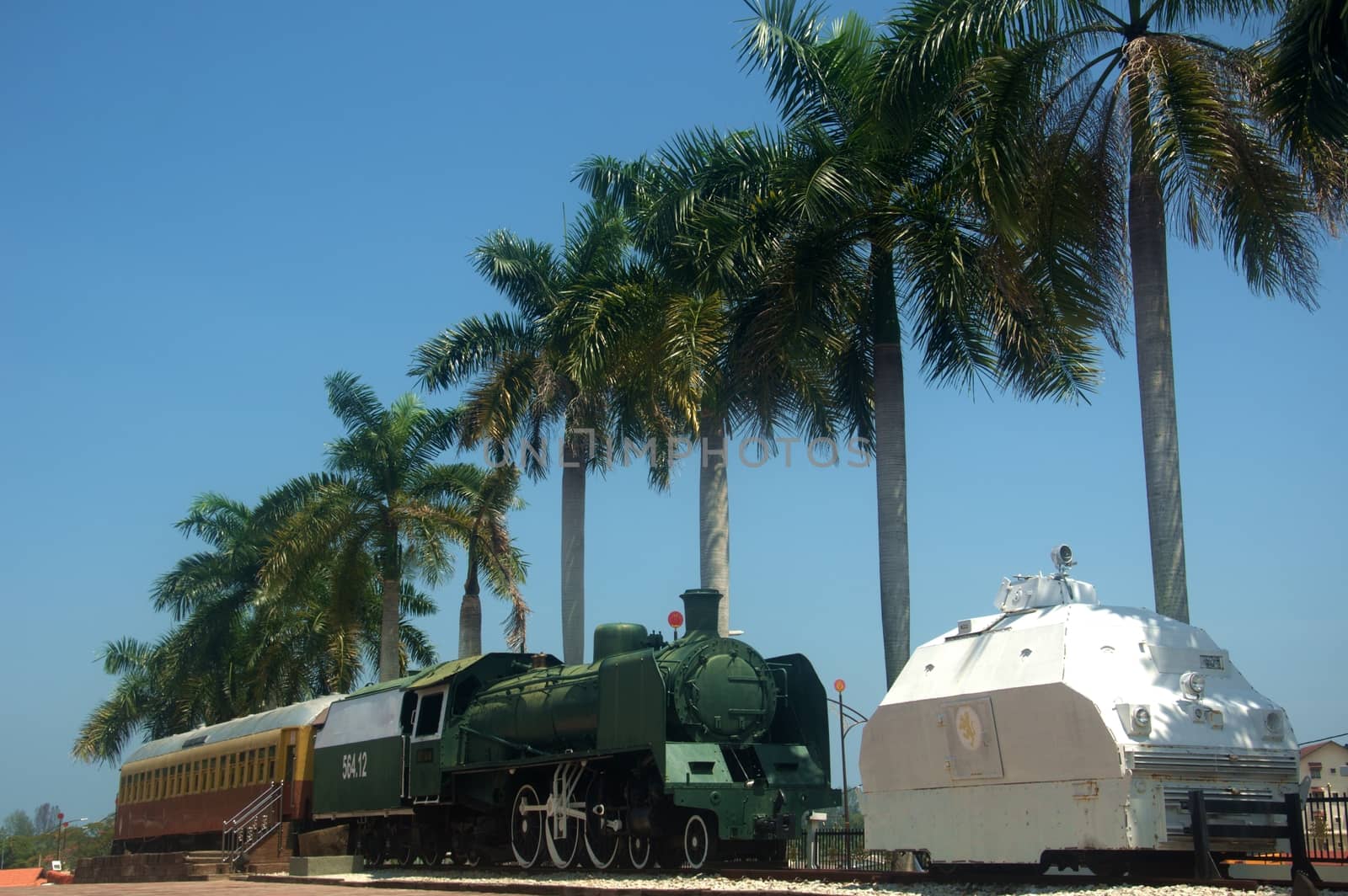 old model train at Port Dickson Army Museum Malaysia