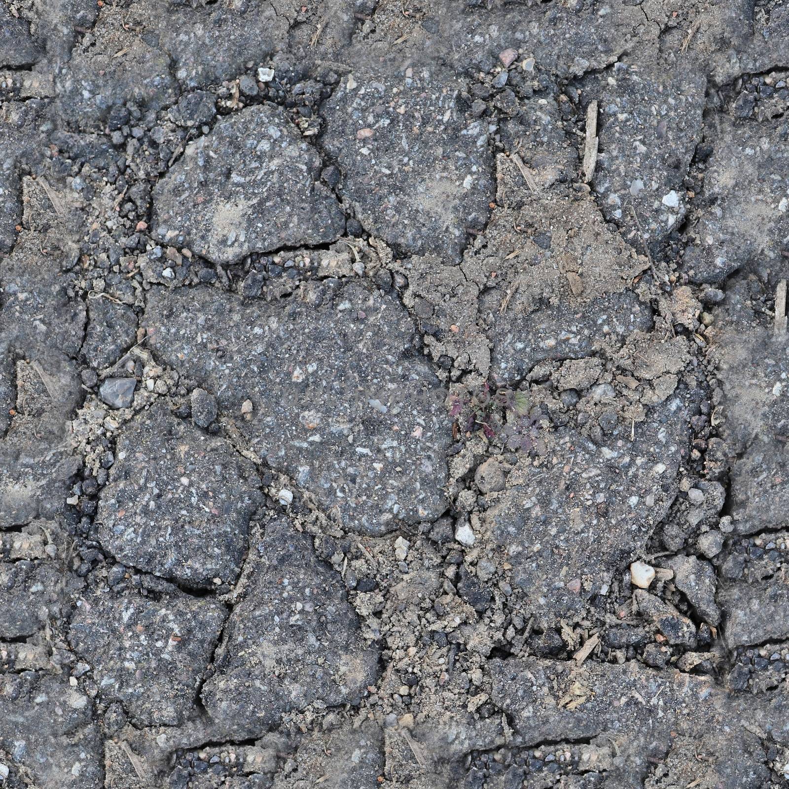 Detailed seamless texture of asphalt on a road in high resolution