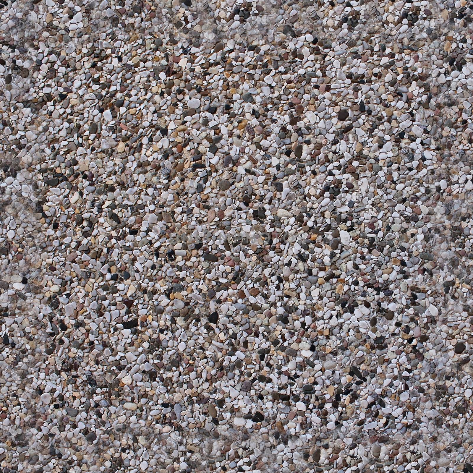 Photo realistic seamless texture pattern of gravel and pebble grounds