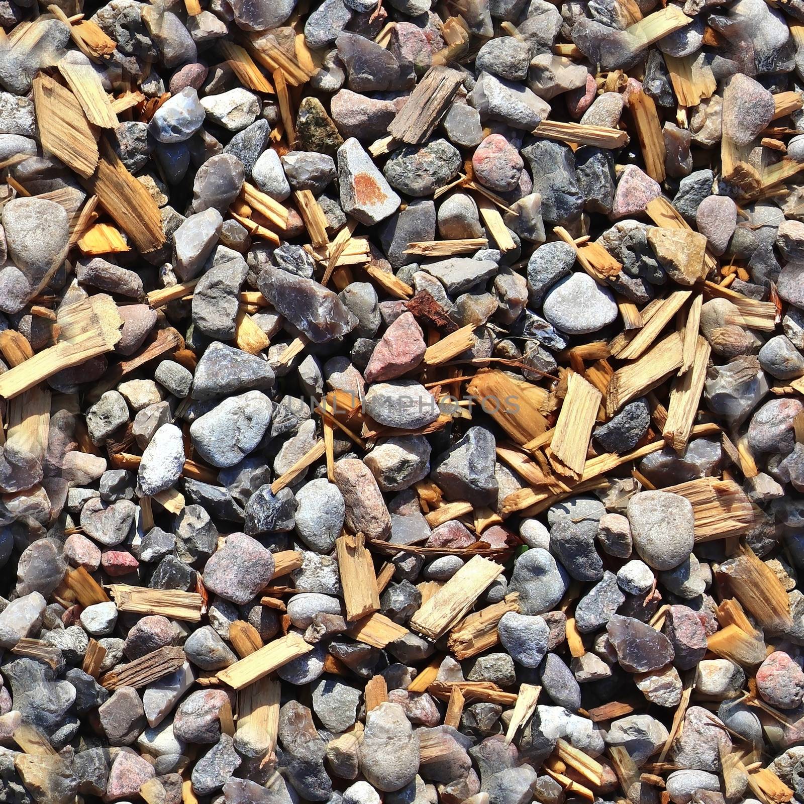Photo realistic seamless texture pattern of gravel and pebble grounds