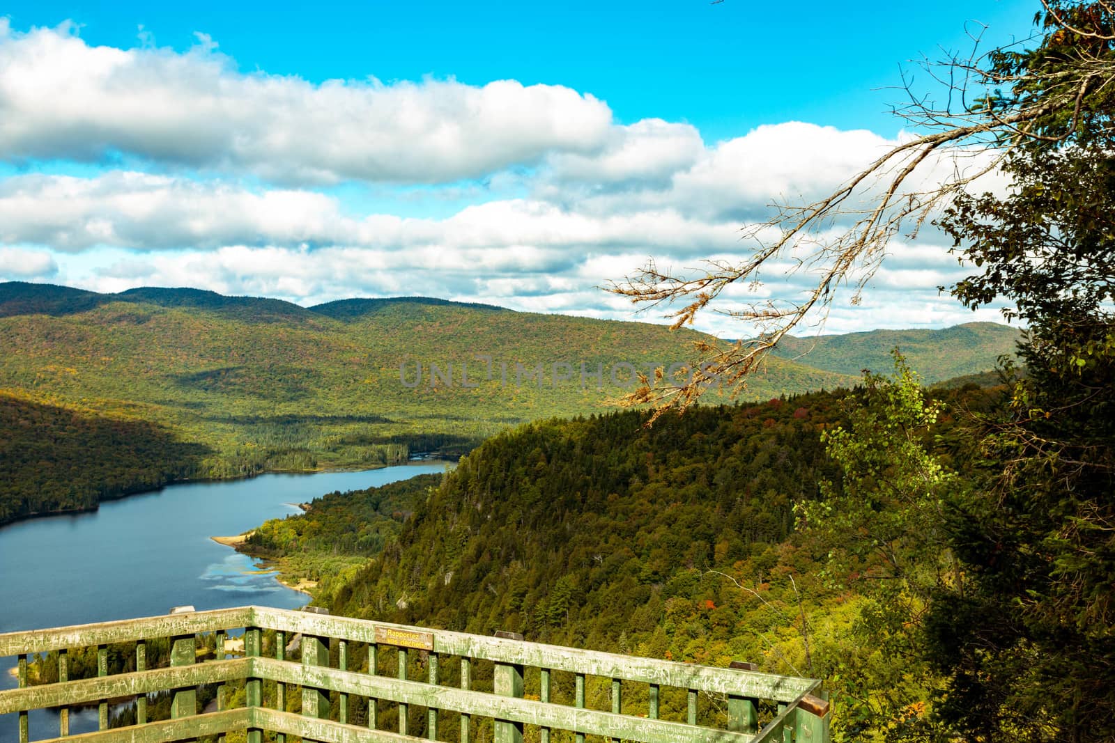 Scenic view in Mont-Tremblant National Park (Parc national du Mont-Tremblant) La Diable sector, Quebec, Canada. High quality photo