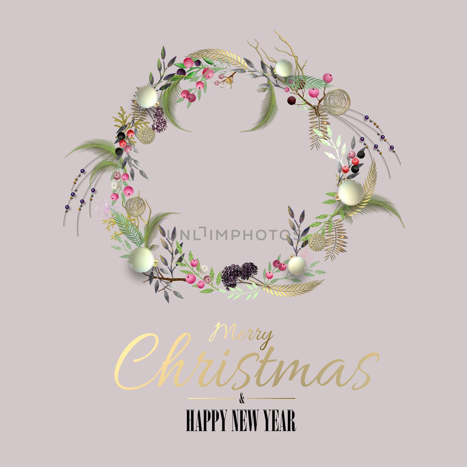 Beautiful Christmas 3D card by NelliPolk