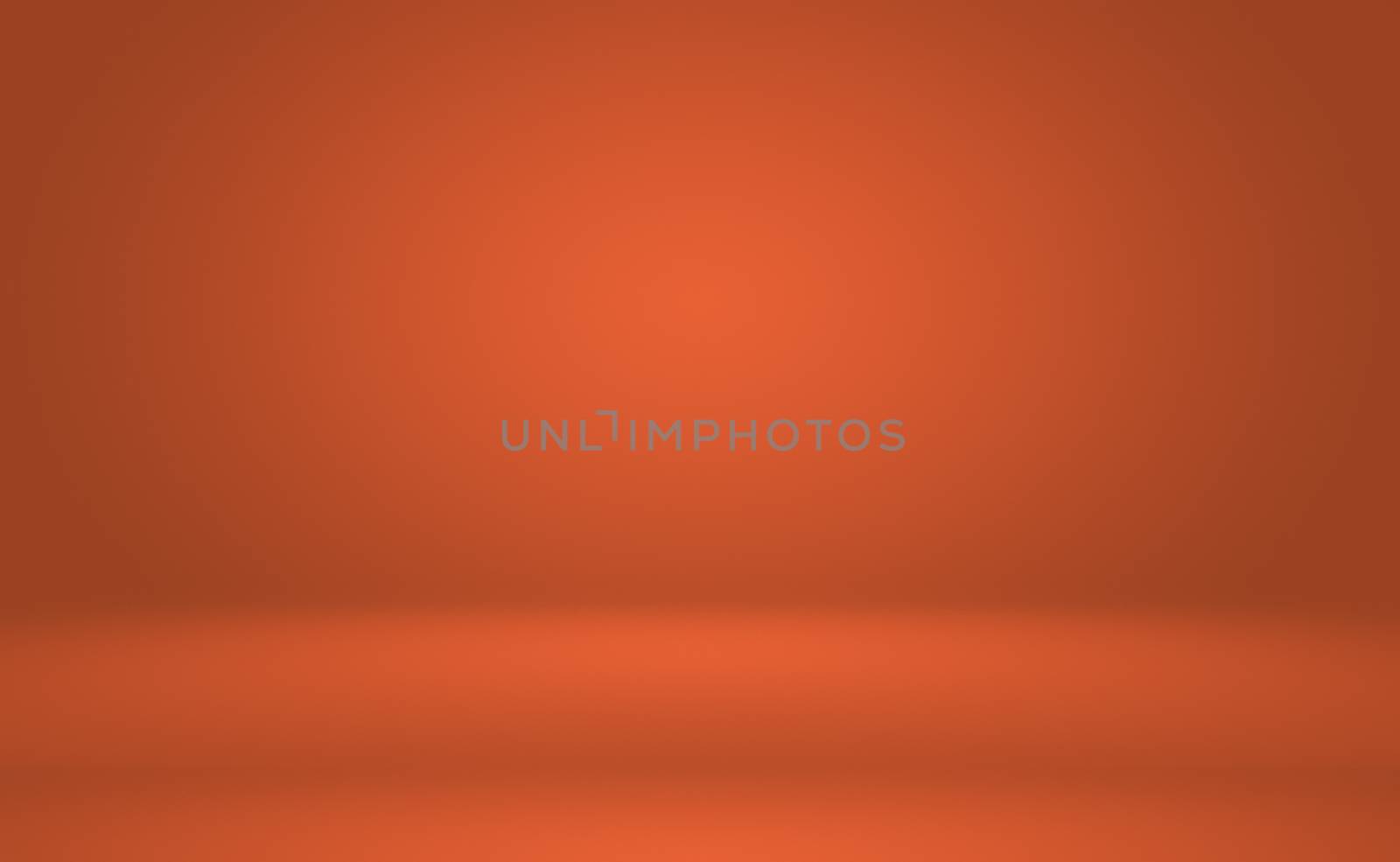 Abstract Orange background layout design,studio,room, web template ,Business report with smooth circle gradient color. by Benzoix