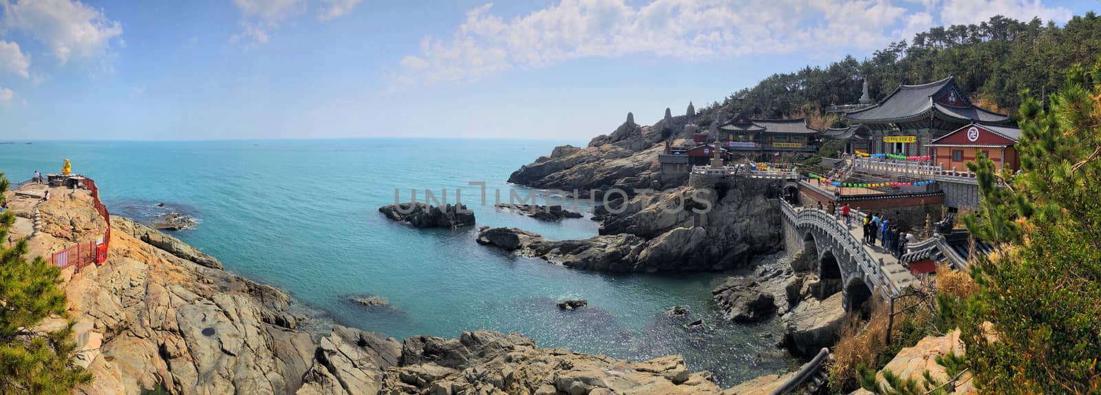 Panoramic View of Haedong Yonggungsa Temple in Busan, South Kore by Surasak