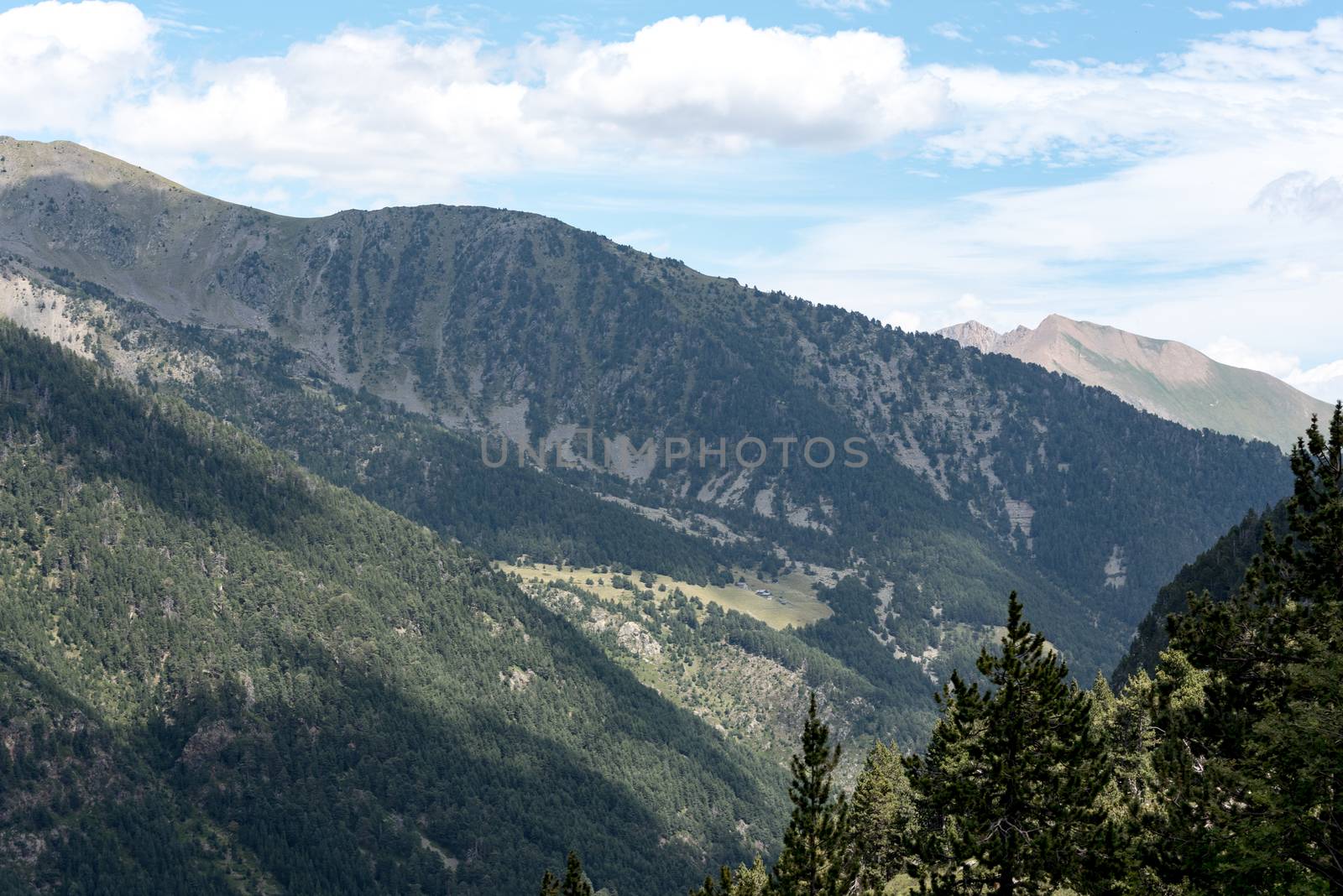 Mountain in Andorra Pyrenees, La Massana, Refugi de Coma Pedrosa, Andorra.