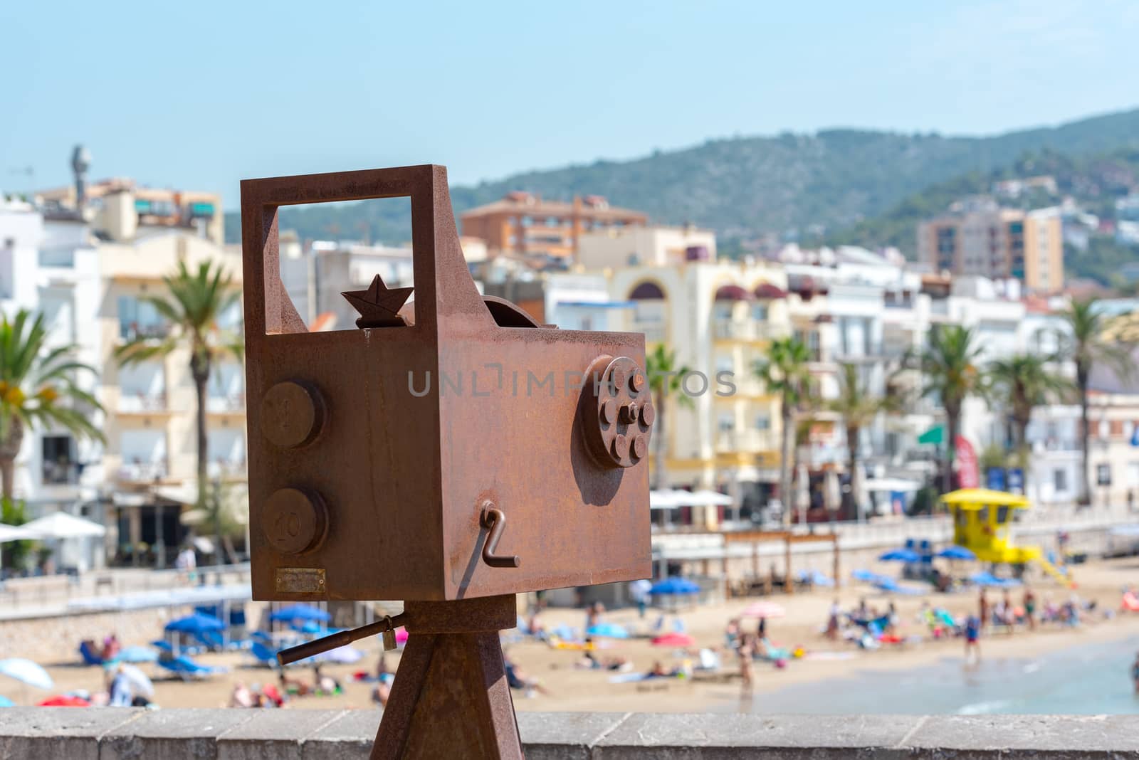 People in the beach in Sitges in summer 2020. by martinscphoto