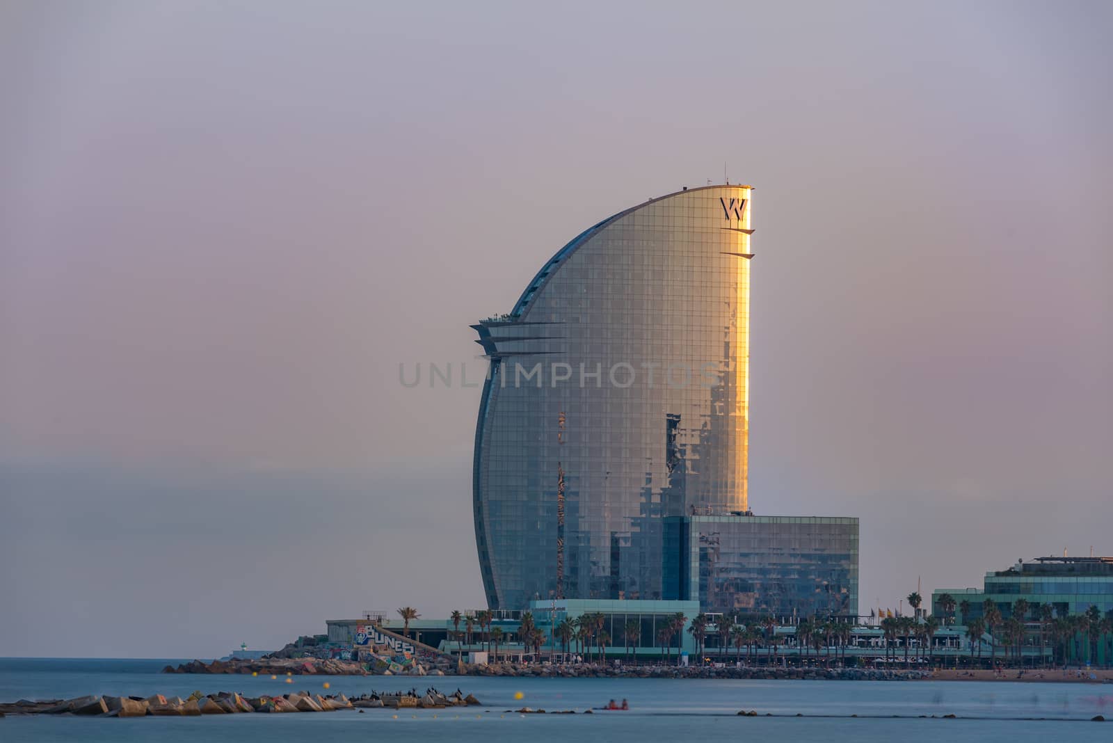 Designed by architect Ricardo Bofill, the modern skyscraper W Ho by martinscphoto