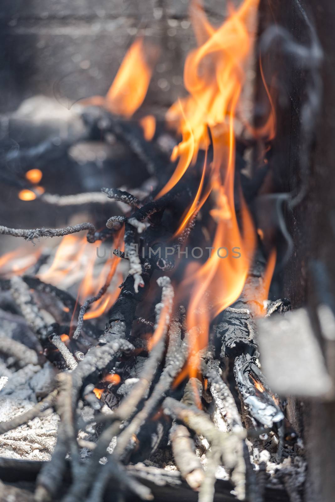 Closeup take of a traditional Argentinian and Uruguayan barbecue by martinscphoto