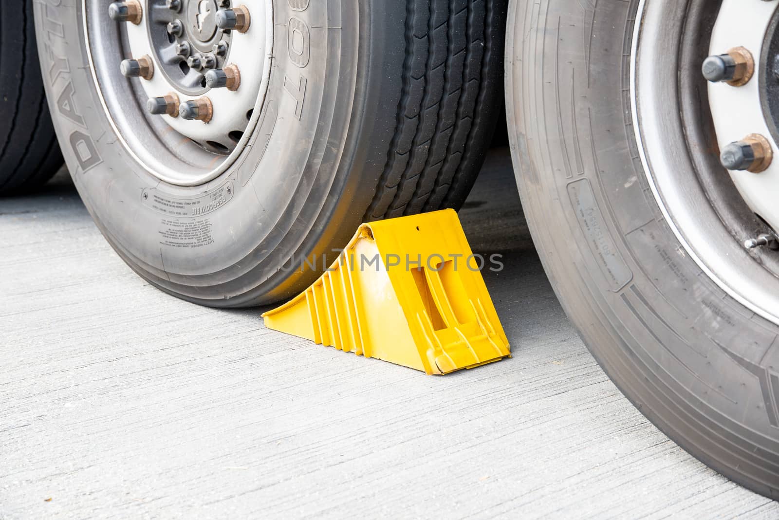 Drag shoe on a truck tire by Guinness