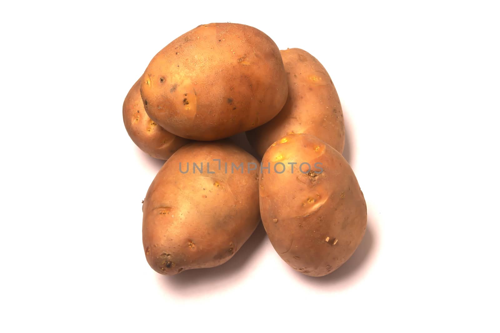 It's a potato. isolated on a white background.