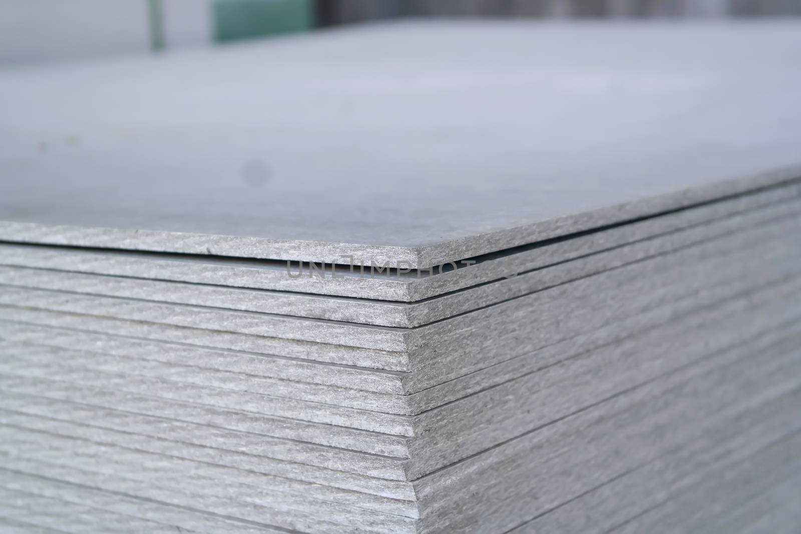 asbestos-cement slates stacked for use in home construction.
