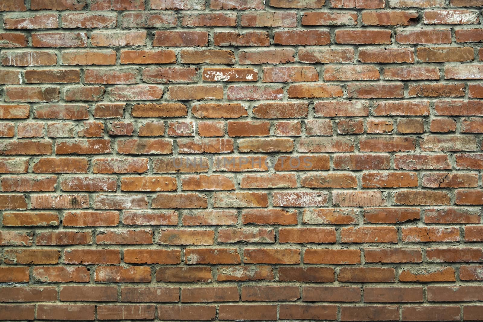 Background of red brick wall pattern texture.