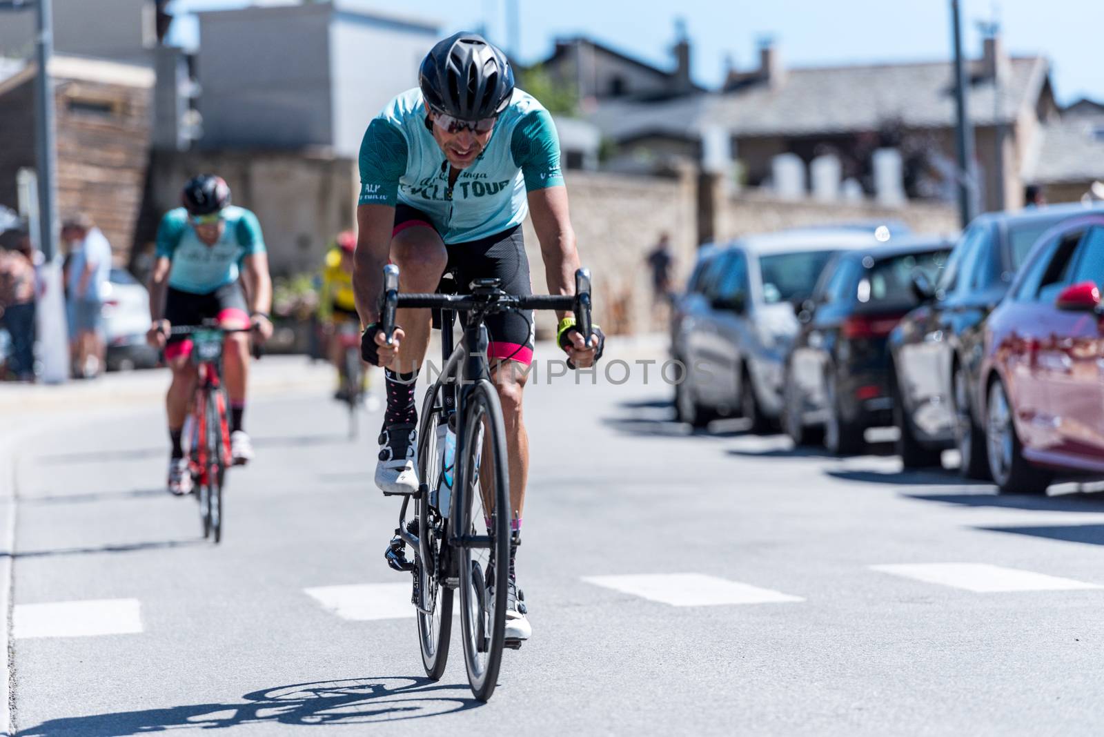 Cyclists in Amateur Race La Cerdanya Cycle Tour 2020 in Les Angl by martinscphoto