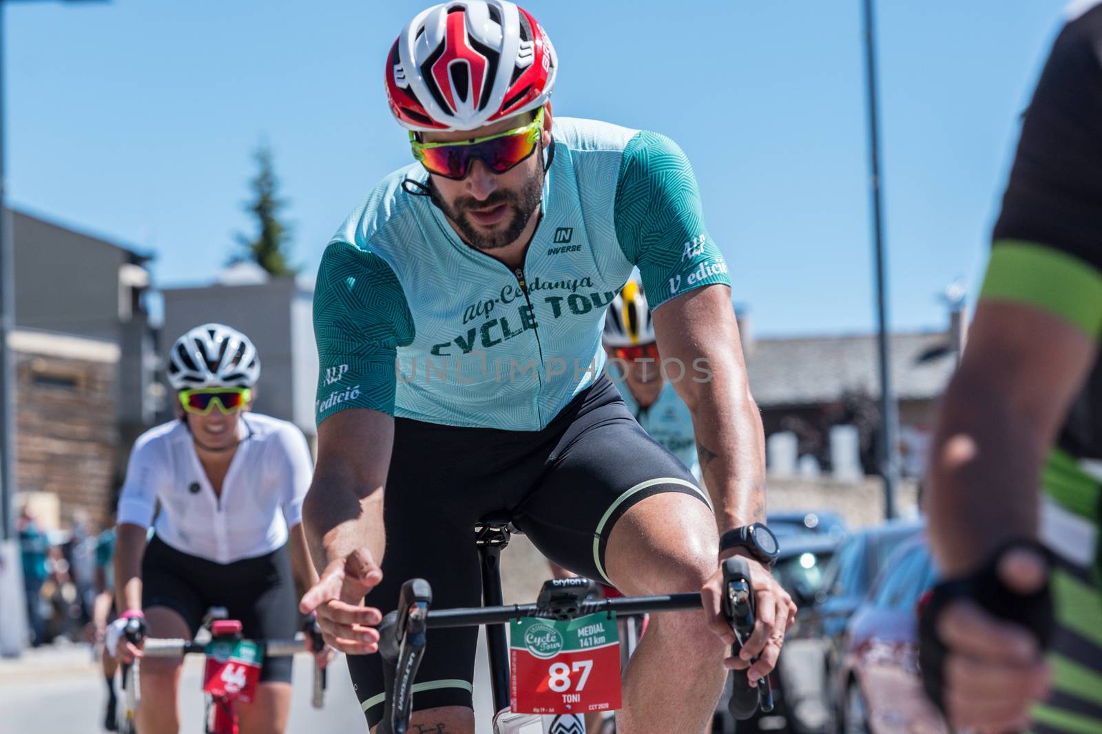 Cyclists in Amateur Race La Cerdanya Cycle Tour 2020 in Les Angl by martinscphoto