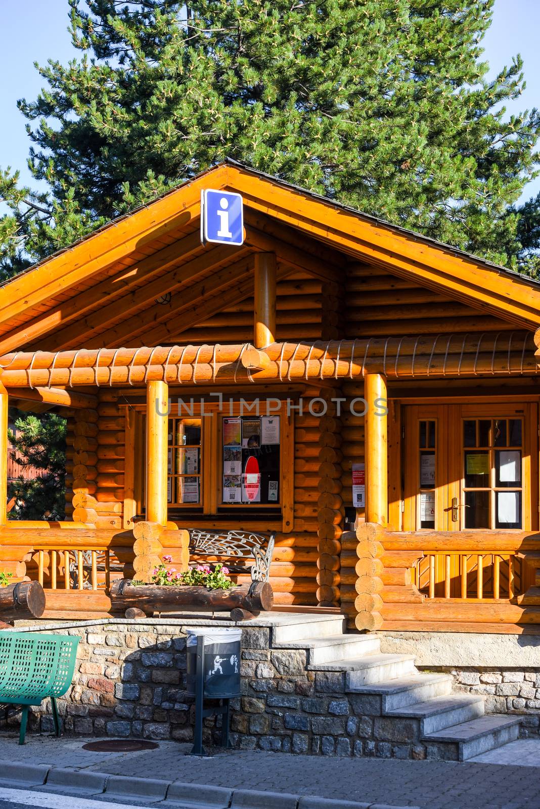 Touristic Information Office in Summer. Alp, Spain  on July 2020 by martinscphoto