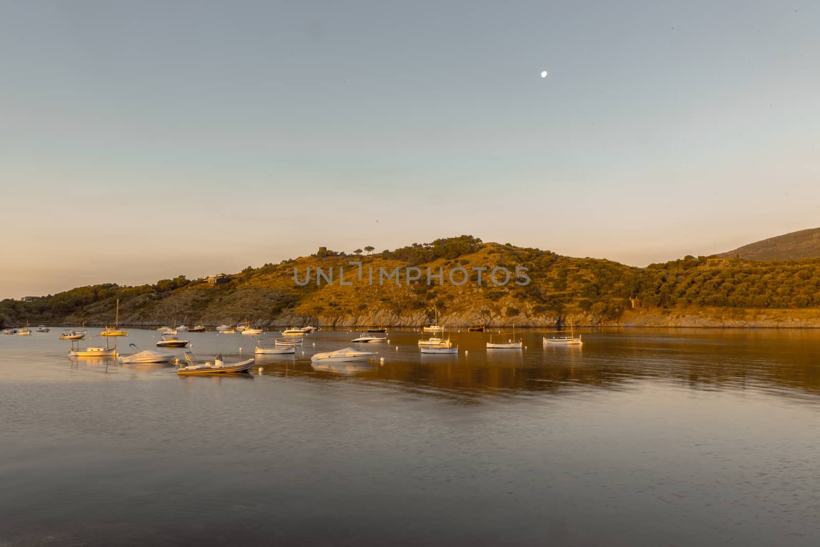 Sunset in Port Lligat in Cala Salvador Dali, painter, sculptor,  by martinscphoto