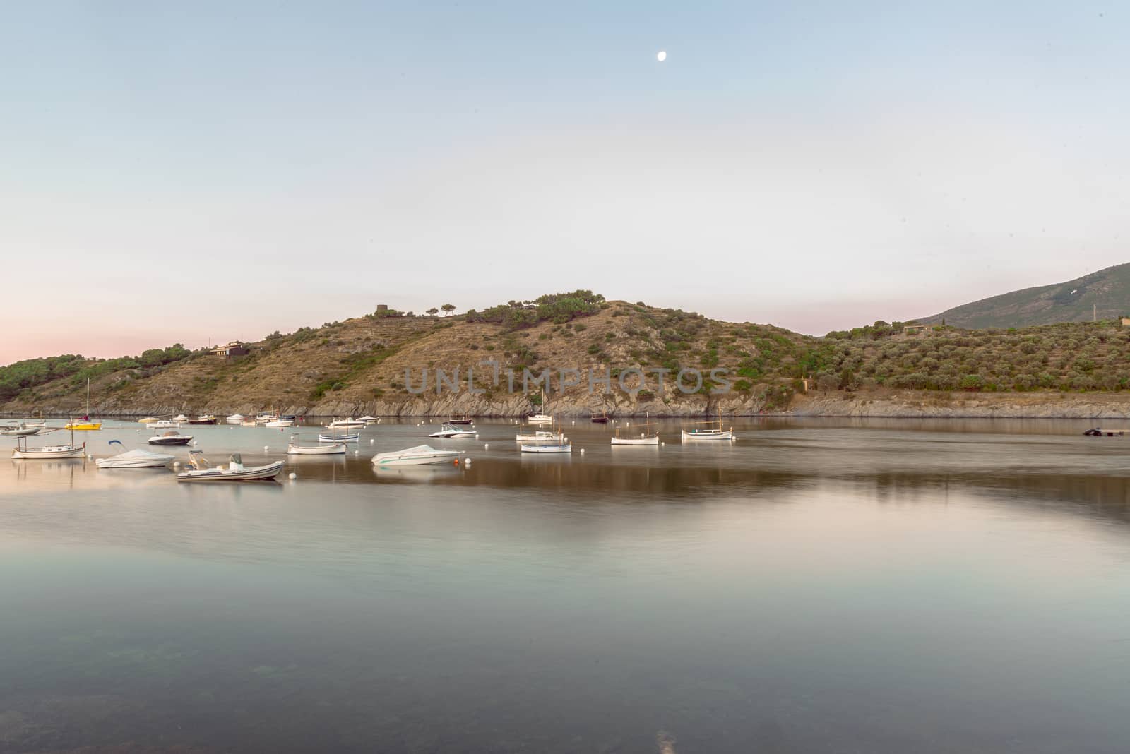 Sunset in Port Lligat in Cala Salvador Dali, painter, sculptor,  by martinscphoto