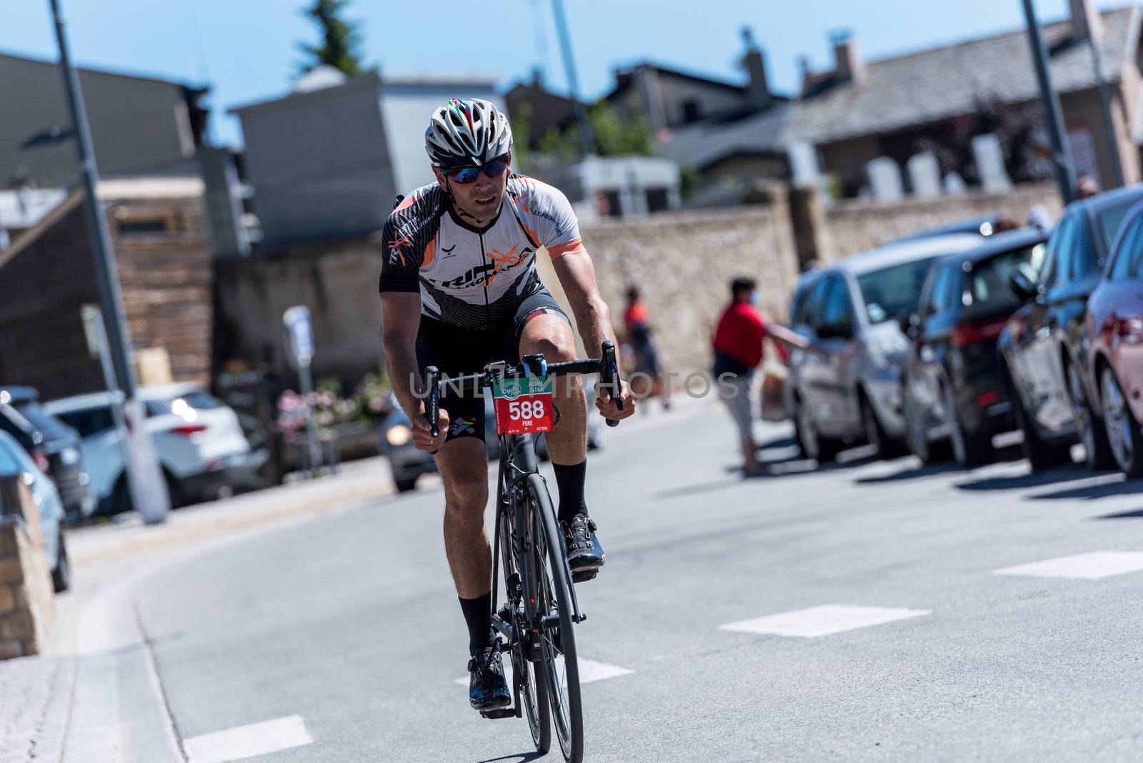 Cyclists in Amateur Race La Cerdanya Cycle Tour 2020 in Les Angl by martinscphoto