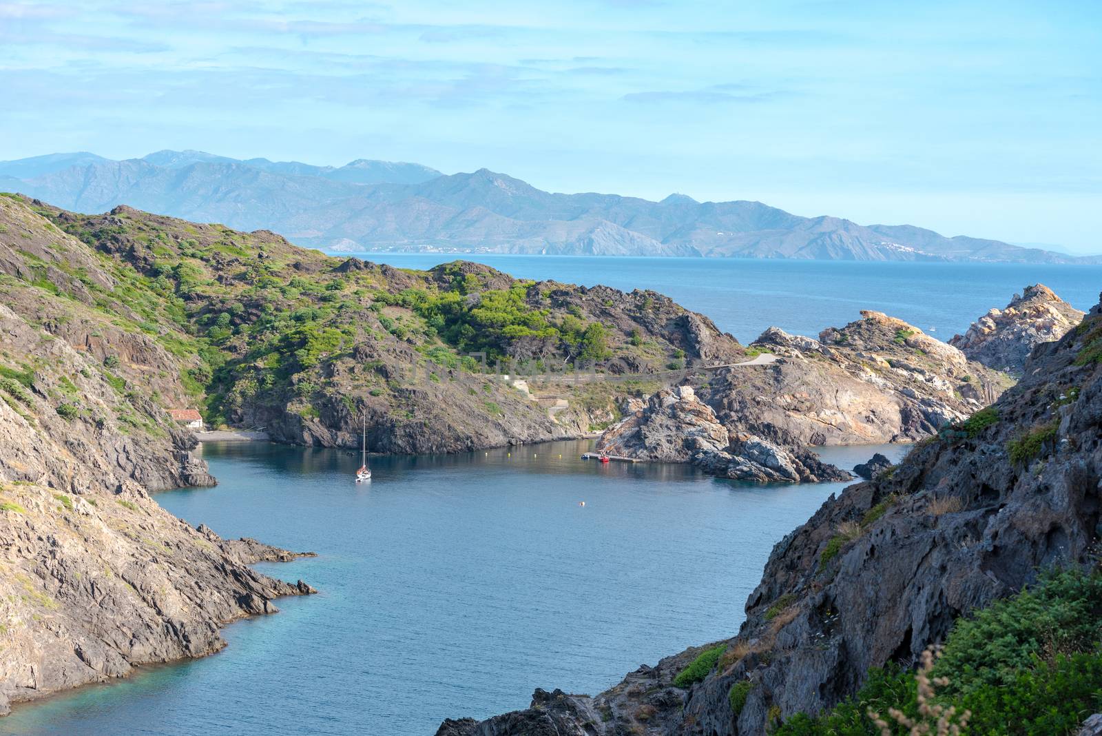 Sea landscape with Cap de Creus, natural park. Eastern point of  by martinscphoto