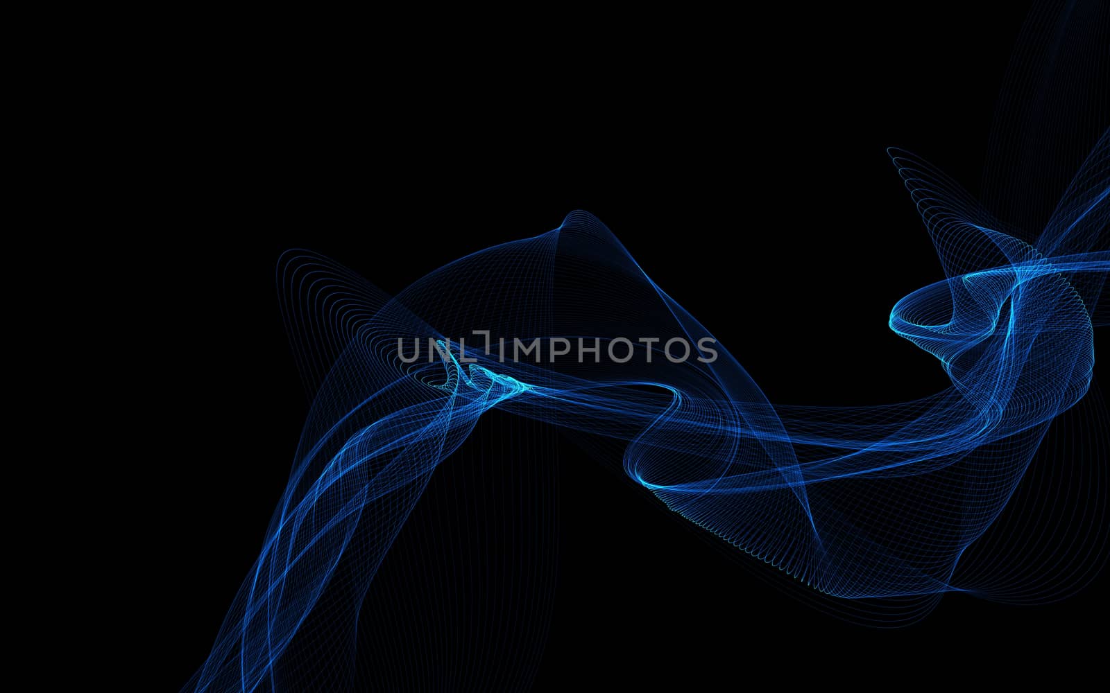 Dark abstract background with a glowing abstract waves by teerawit