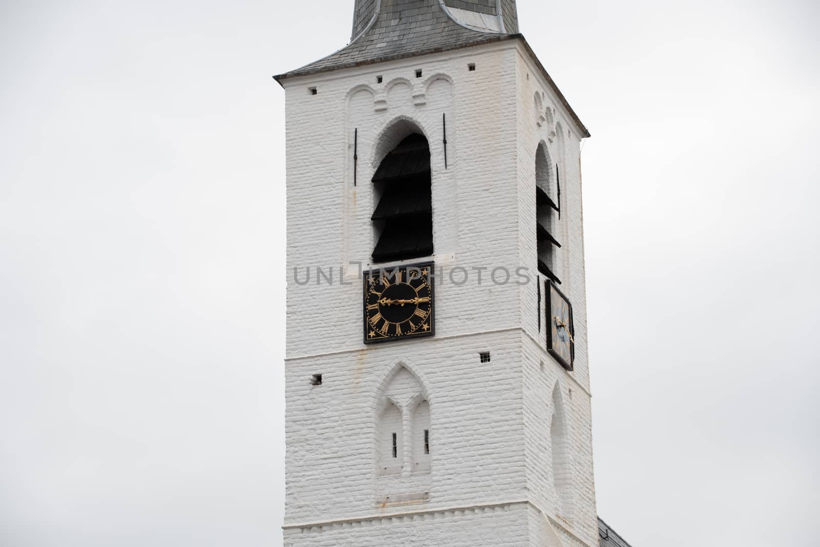 White church in Noordwijkerhout in the Netherlands by raphtong