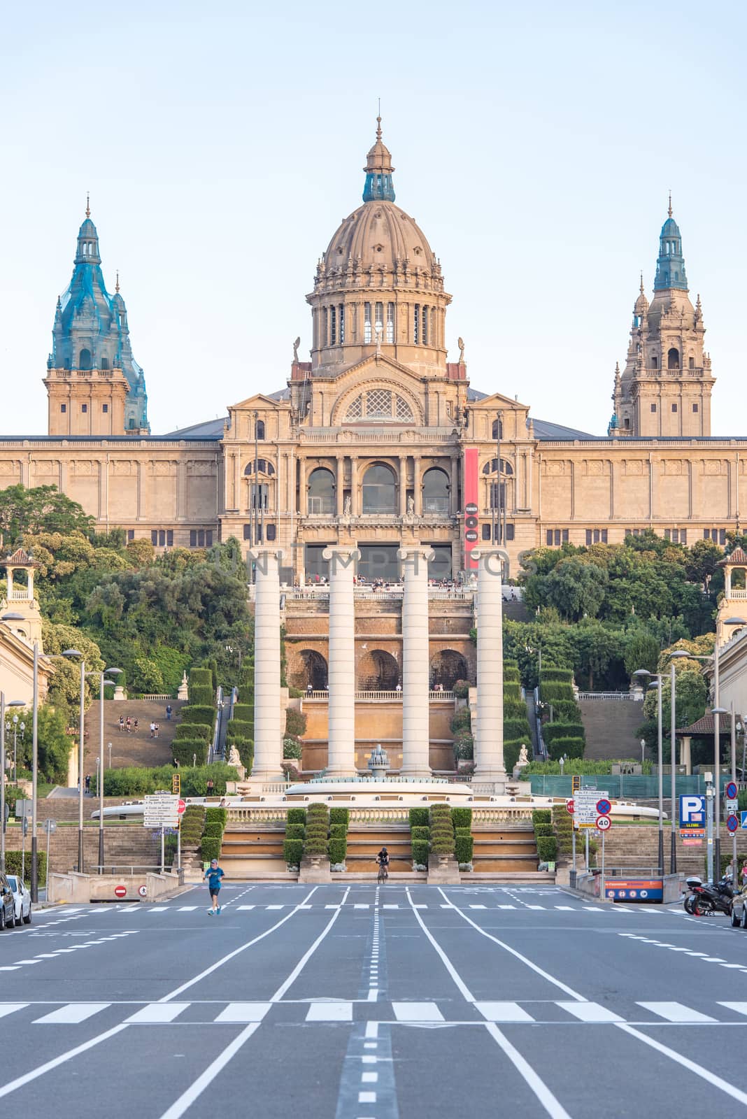 National Palace in Barcelona, Spain. A public palace on Mount Mo by martinscphoto