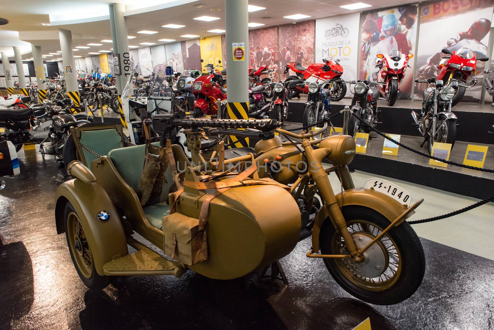 Old motorcycle exposed on  the  Motorcyle Museum in Canillo, And by martinscphoto
