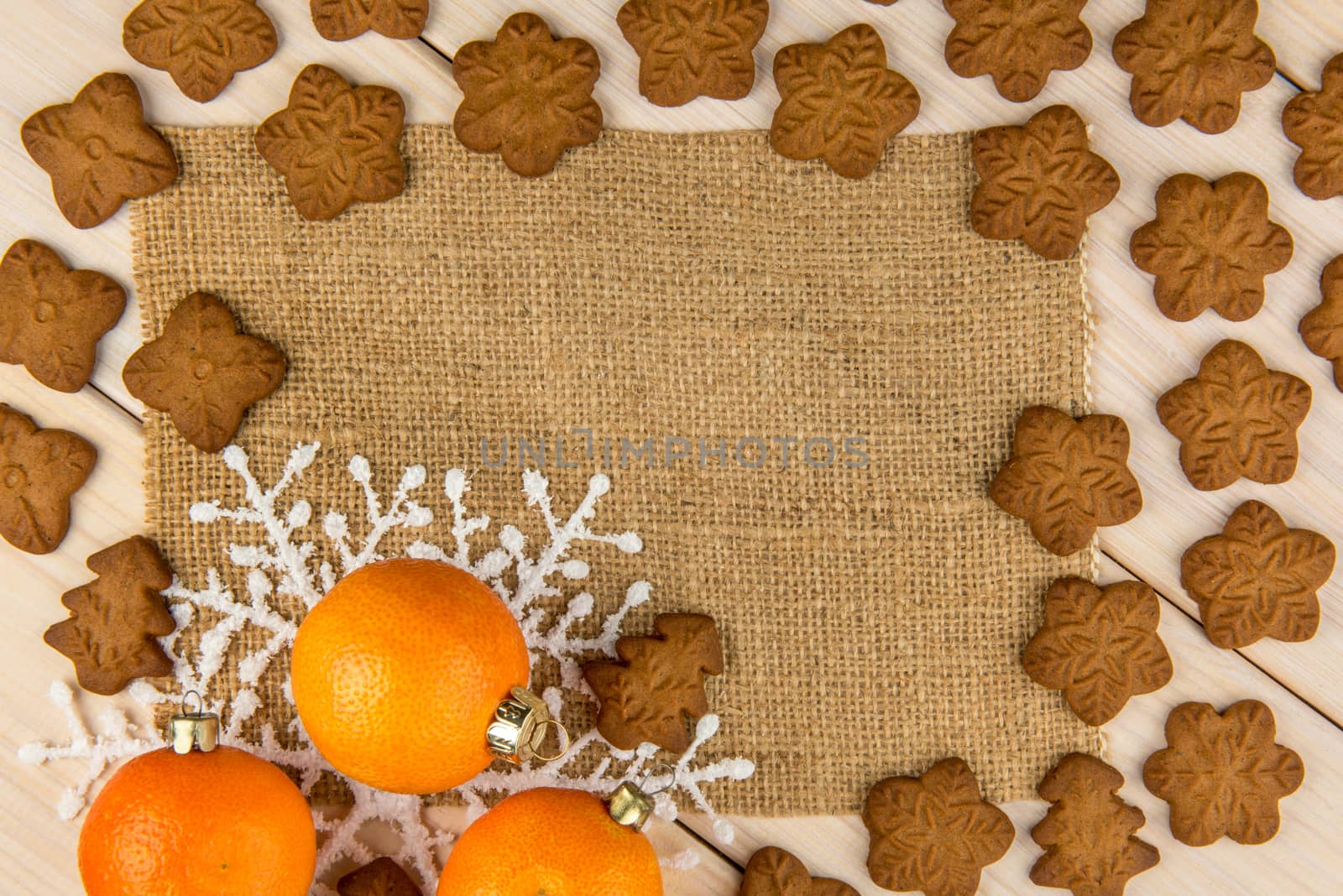 Christmas or New Year tangerines and gingerbread cookies by infinityyy