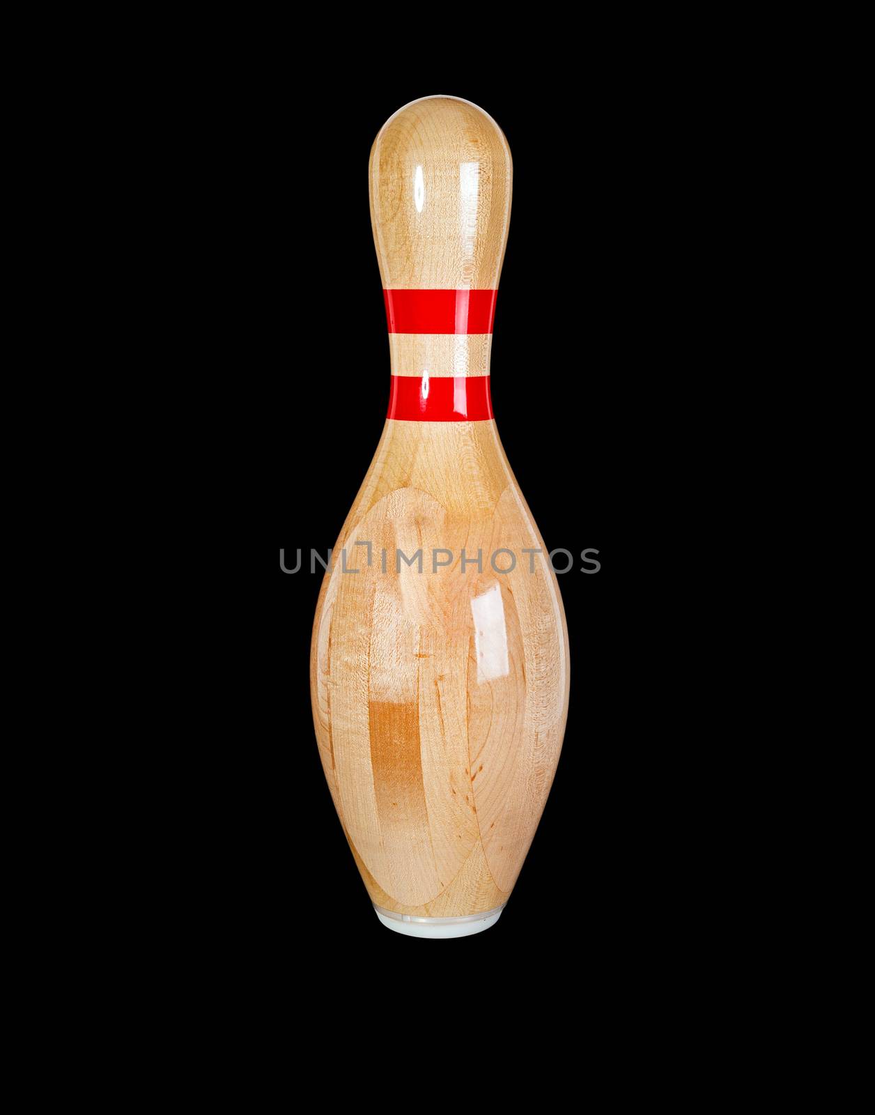 Wooden pin for bowling isolated on a black background by 977_ReX_977