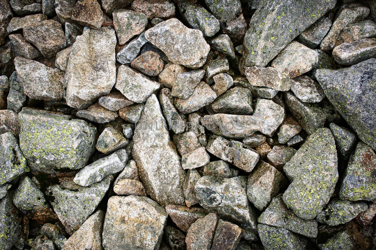 background or texture detail of a group of rubble stone
