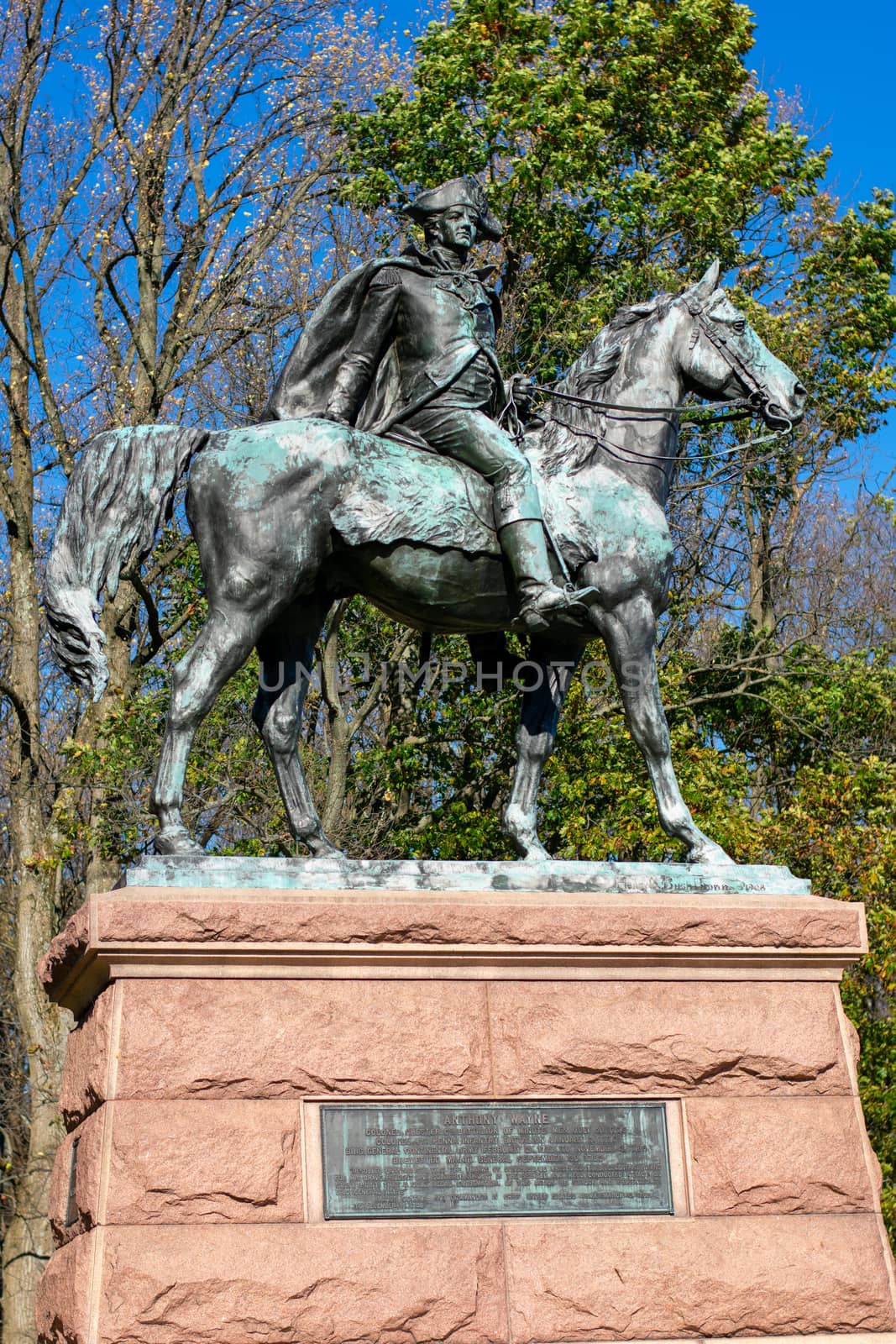The Statue of General Anthony Wayne on his horse at Valley Forge National Historical Park