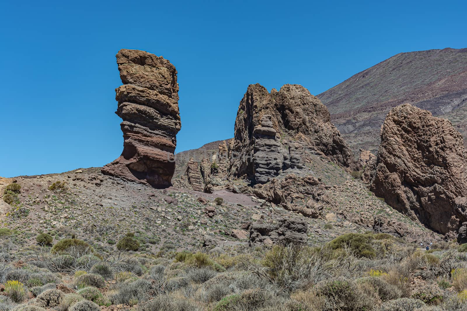 Mountain landscape.Teide finger near the Teide volcano (Tenerife, Spain). Stock photo