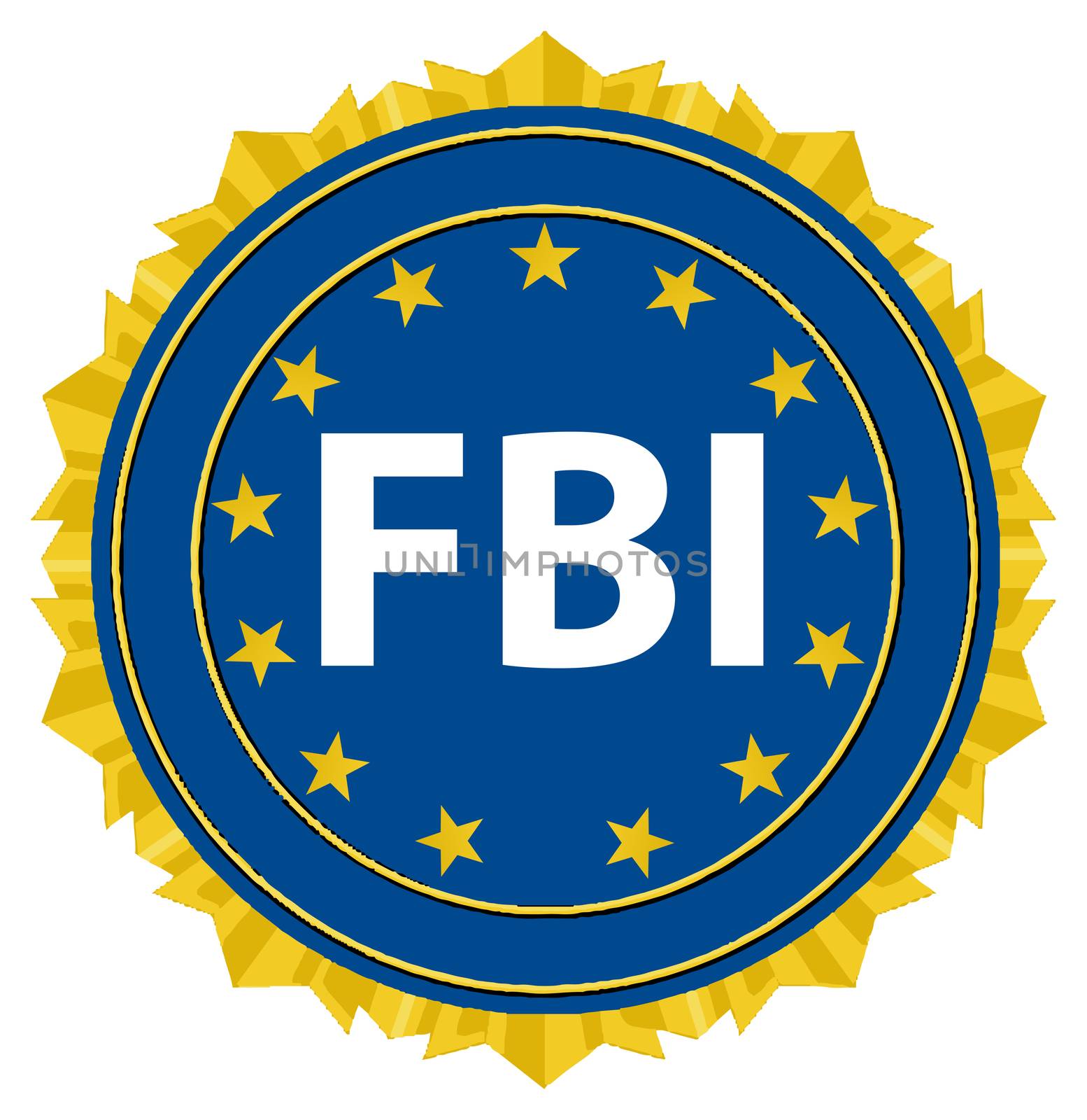 A muck up of the seal with the FBI text in the center.