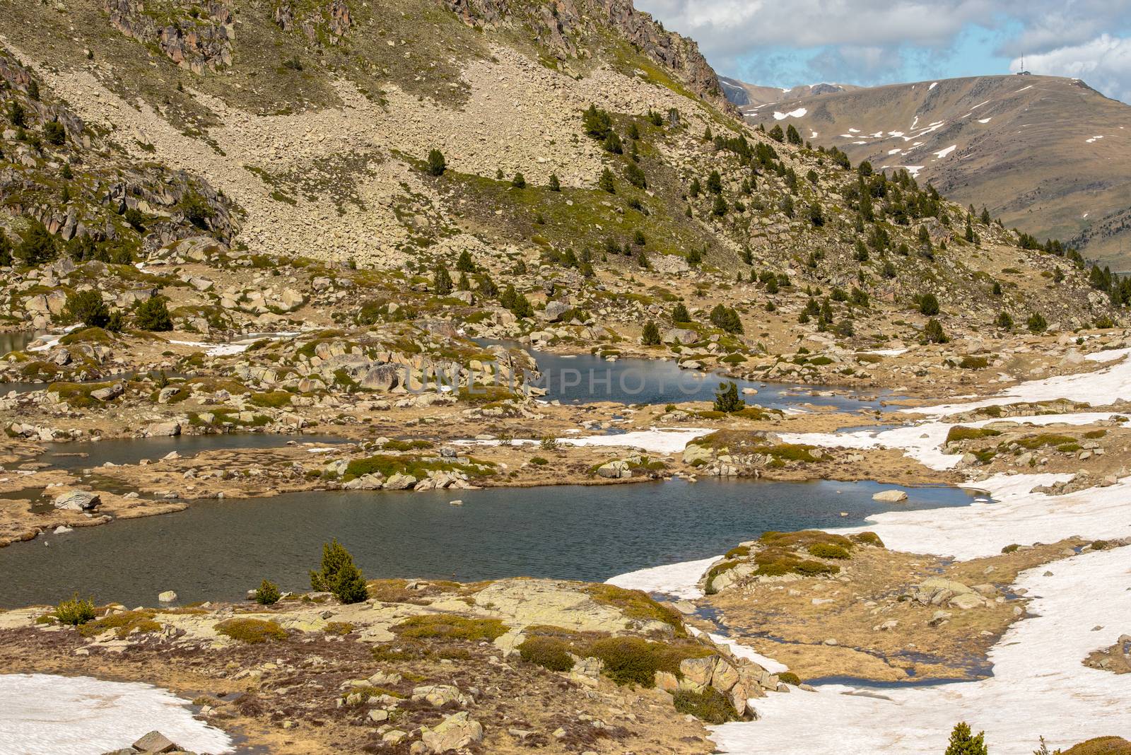 Lake in the circuit of Lake Pessons Grau Roig, Andorra.