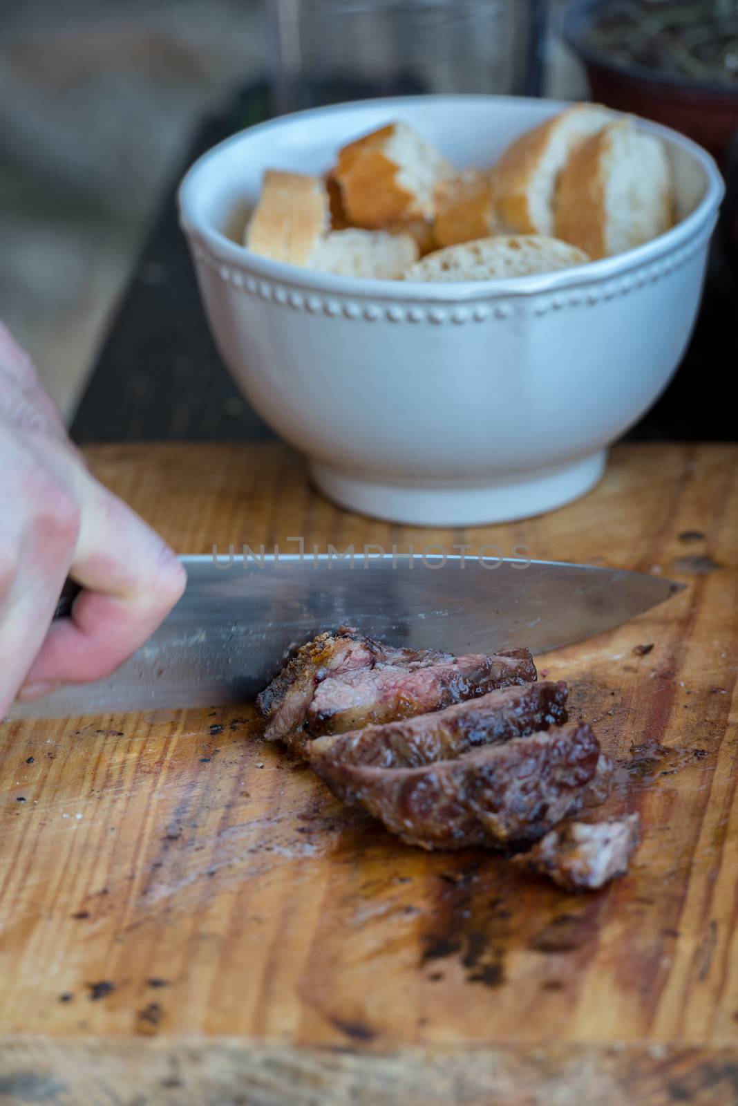 Closeup take of a traditional Argentinian and Uruguayan barbecue by martinscphoto