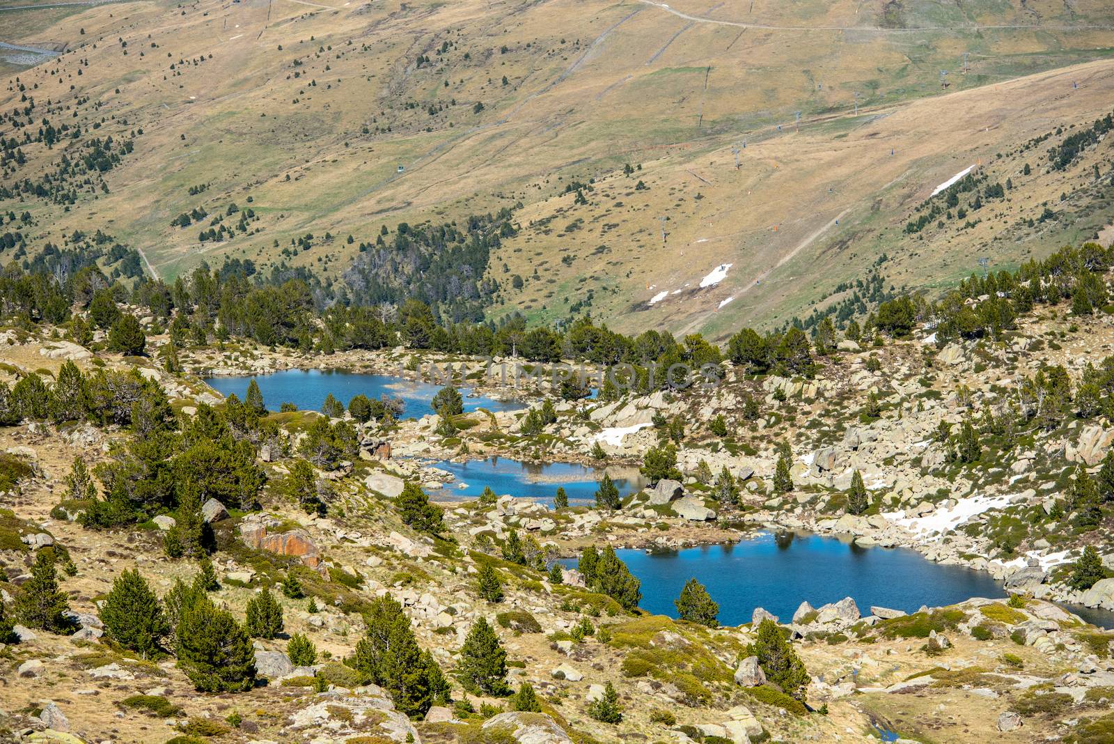 Lake in the circuit of Lake Pessons Grau Roig, Andorra.