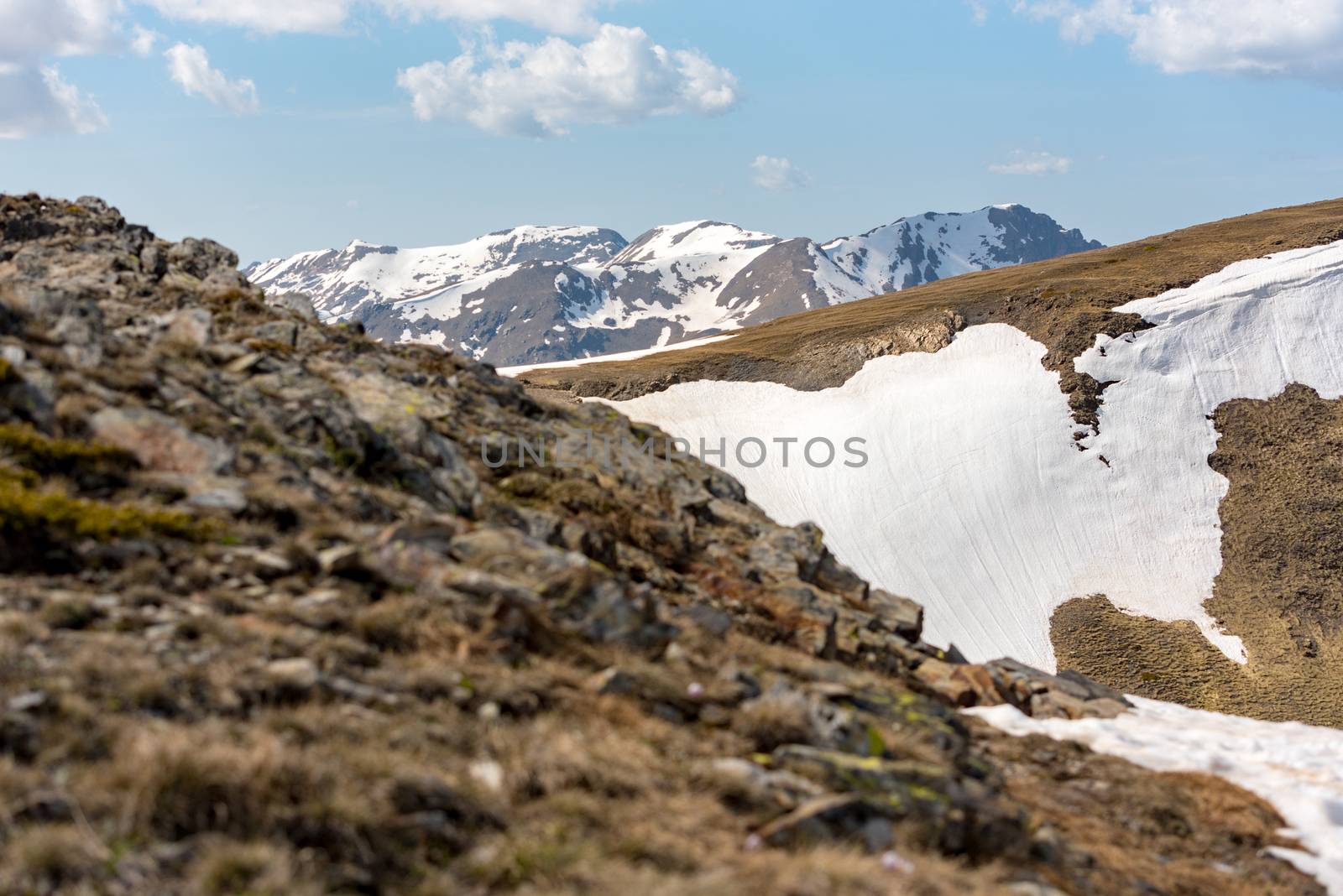 Beautiful landscape on the road that leads to the Siscaro Lakes in Andorra.
