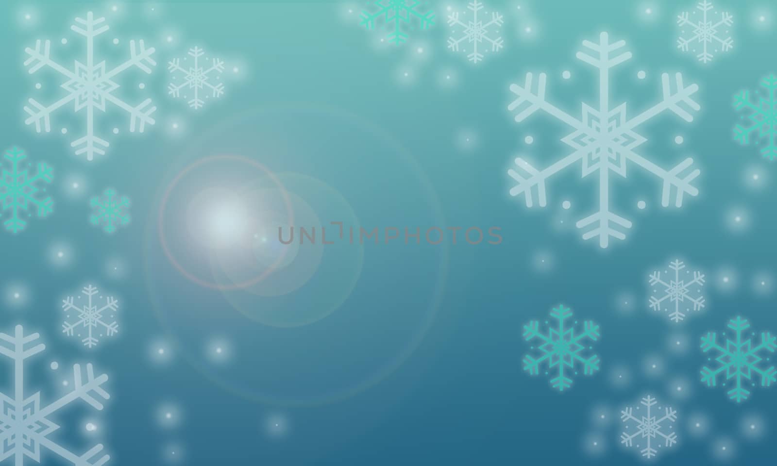 Multiple color Christmas Background and White and green Snowflakes. Christmas day concept.