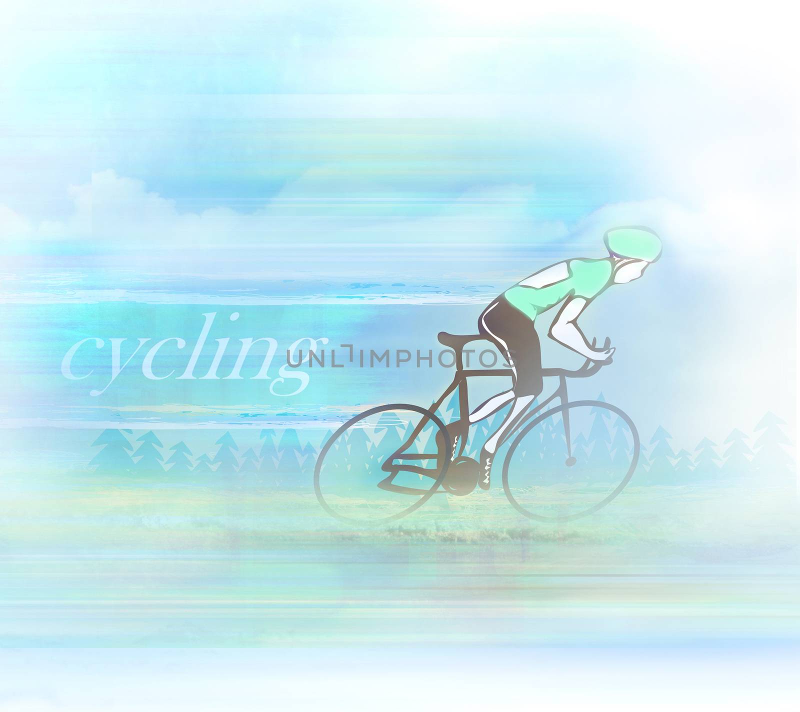 cycling race, abstract banner