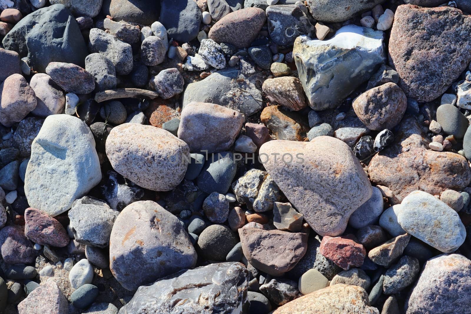 Beautiful stone pebbles at the beach of the baltic sea in the no by MP_foto71