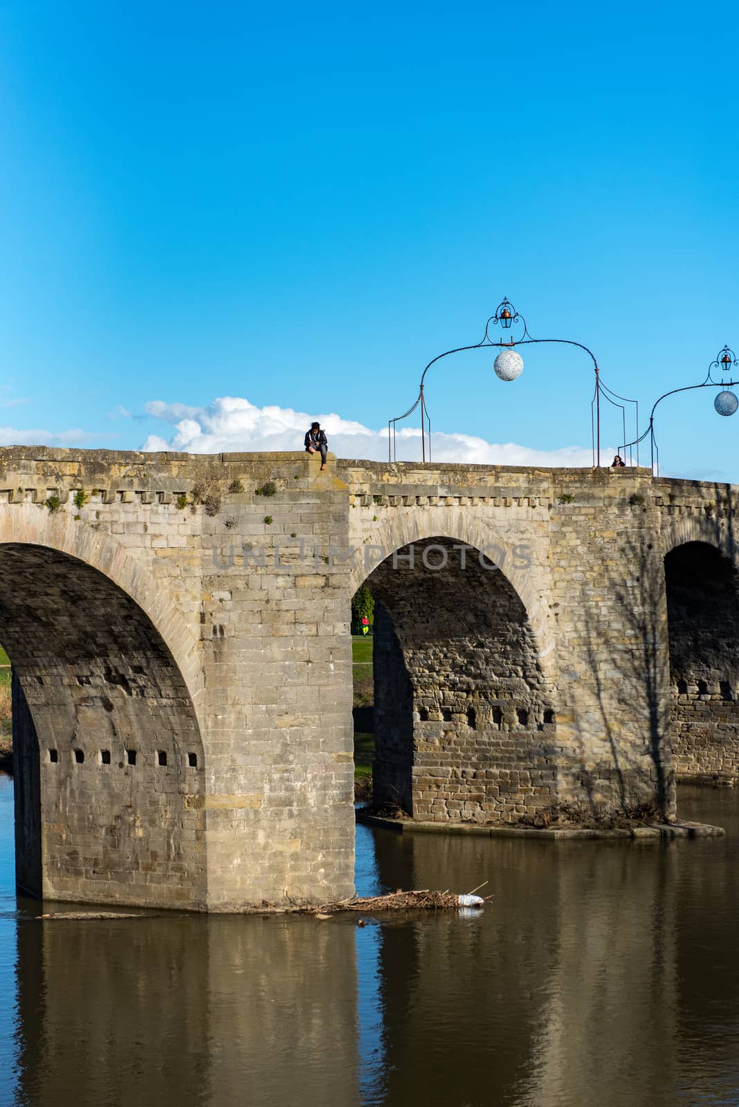 Carcassone, France : 2018 10 January: Polple in River Aude, Carc by martinscphoto