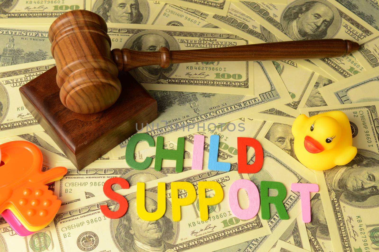 A conceptual image with focus on the theme of child support.