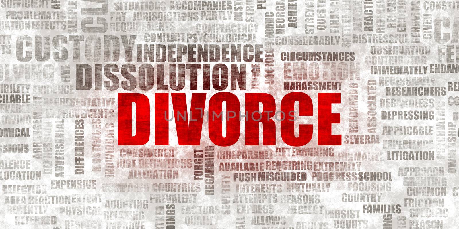 Divorce as a Separation Concept Abstract Background Concept