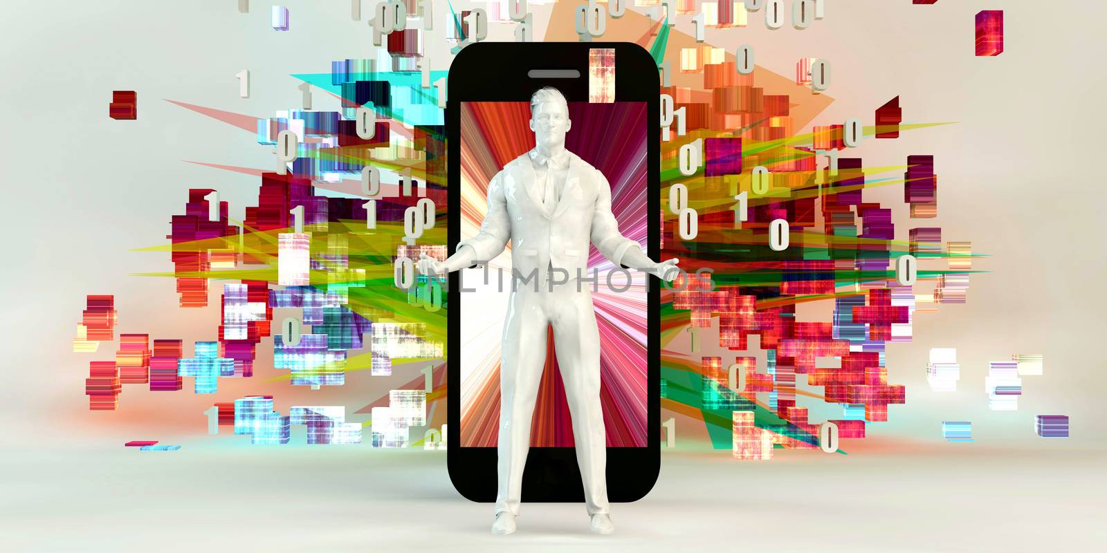 Young Business People Using Smartphone Empowered Technology Concept