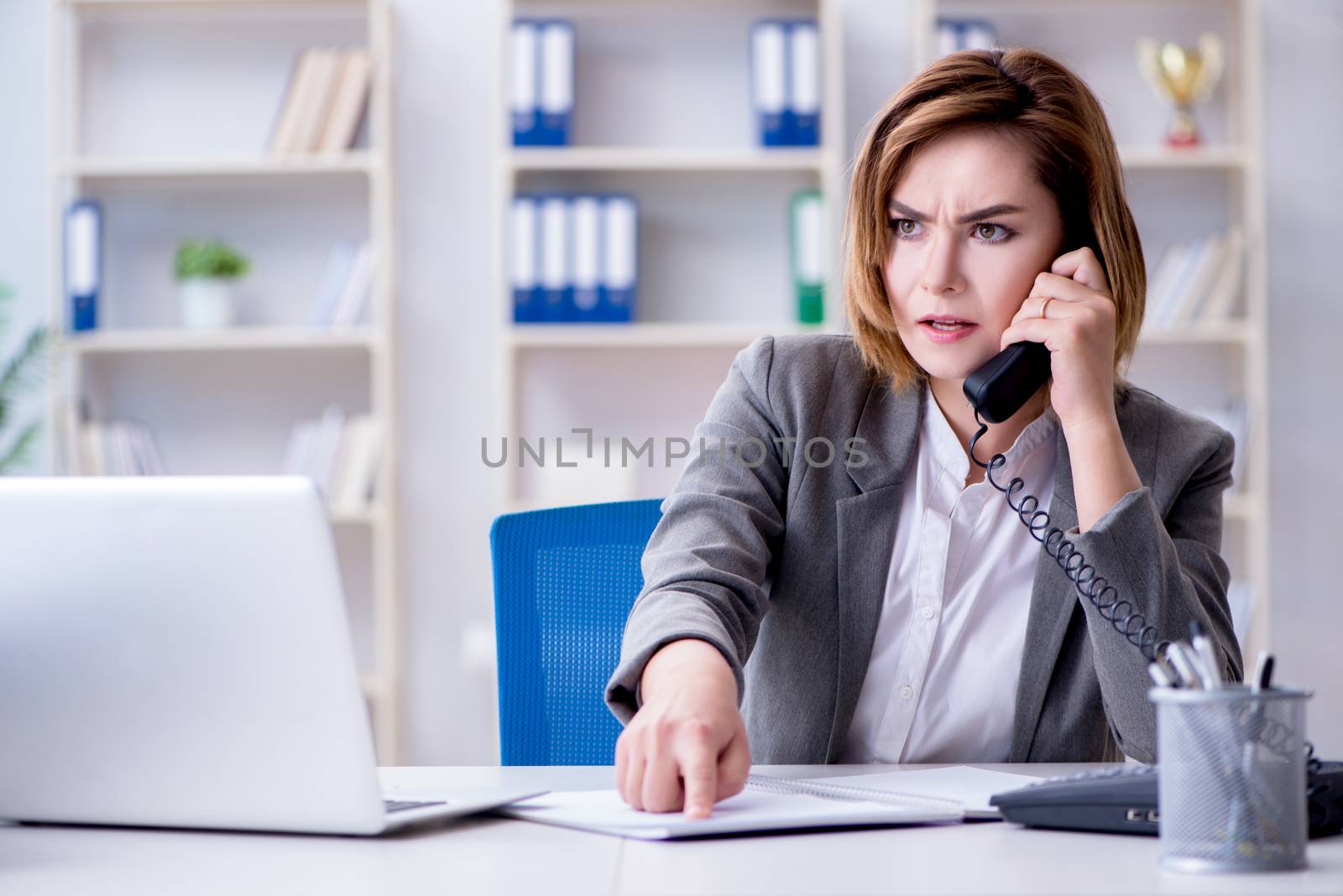 Businesswoman working in the office