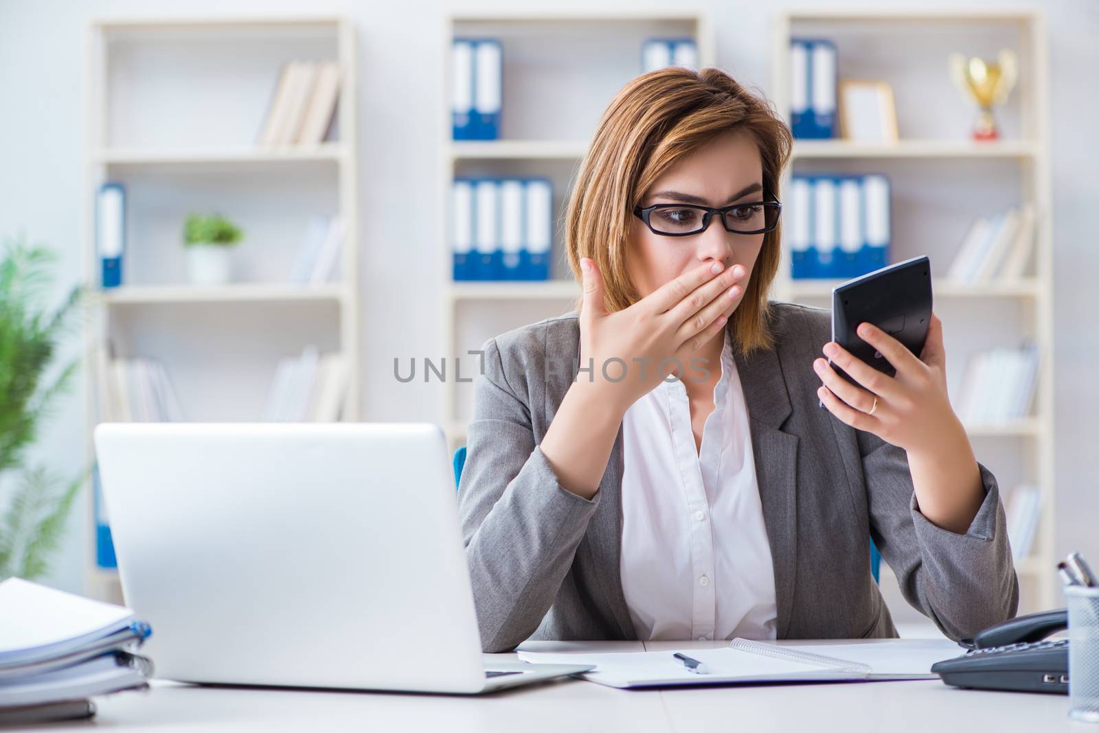 Businesswoman working in the office